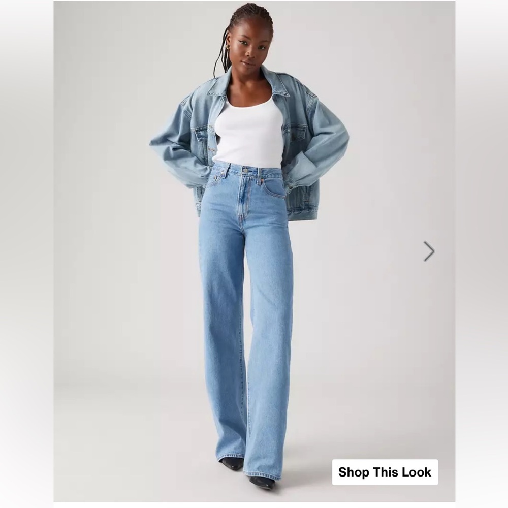 Levi's Ribcage Wide Leg 25x32 Splash Zone